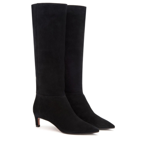 Aquatalia Shoes - Aquatalia Macey Navy Suede Slouch Boot